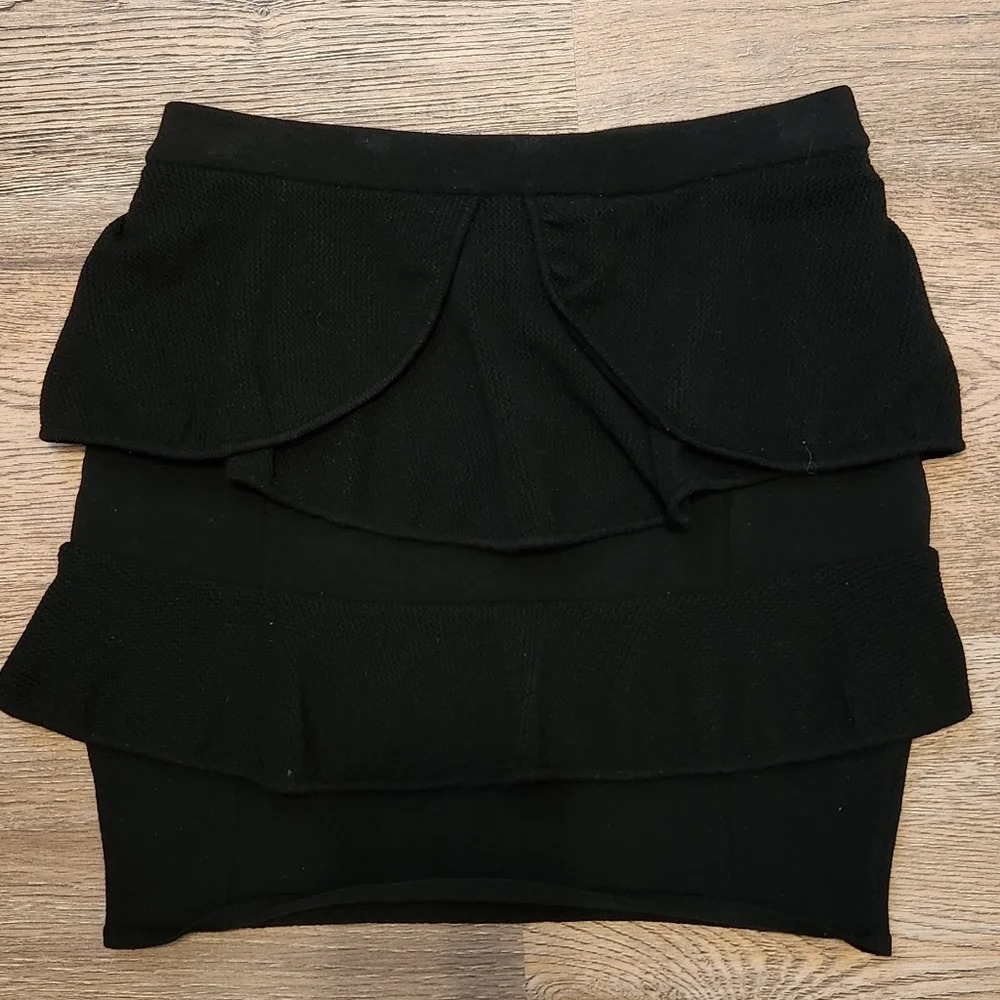 Iro Adil knit tiered mini skirt